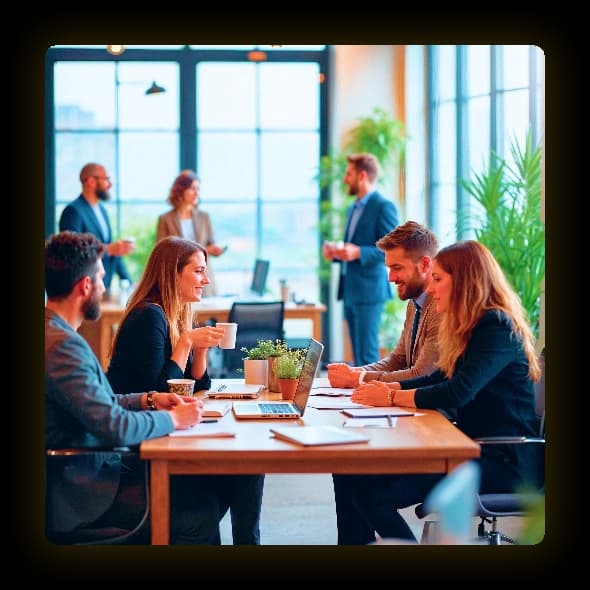 Our team in conference room